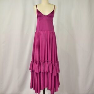Free People Fuchsia High Low Dress